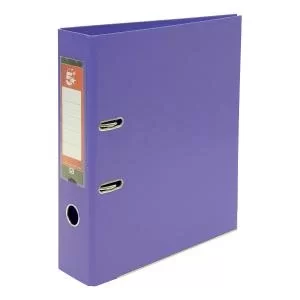 Image of Office Lever Arch File Polypropylene Capacity 70mm A4 Purple Pack 10
