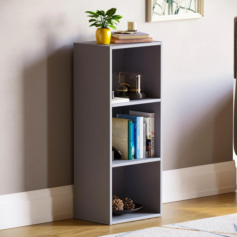 Image of Lassic Vida Designs Oxford 3 Tier Cube Bookcase Grey unisex 3 Tier