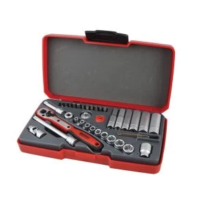 image of Teng T1436 Socket Set of 36 Metric 1/4in Drive