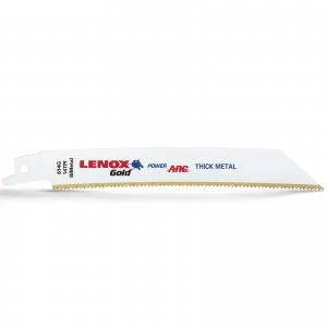 Image of Lenox Gold 14TPI Thick Metal Cutting Reciprocating Saw Blades 152mm Pack of 5