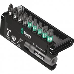 Image of Wera 9 Piece Impaktor Diamond Pozi and Torx Screwdriver Bit Set