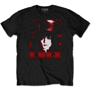 image of T-Rex - Marc Top Hat Unisex Large T-Shirt - Black