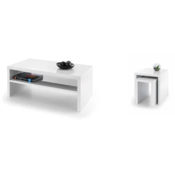 Image of Erma - HIGH GLOSS COFFEE TABLE WHITE