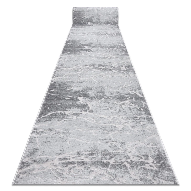 Image of RugsX Structural Mefe Runner in Grey Size: 150cm x 310cm Grey Unisex 150cm x 310 cm