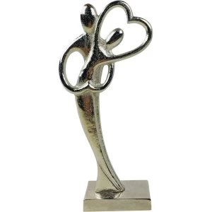 Image of Entwined Couple Silver Curved Figure