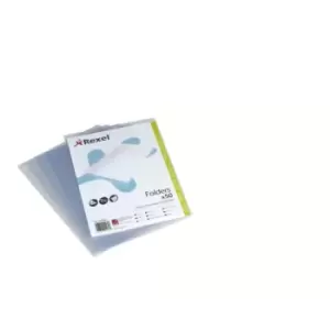 Image of Rexel Economy A4 Document Folder; Glass Clear; 120mic; Cut Flush; Copy