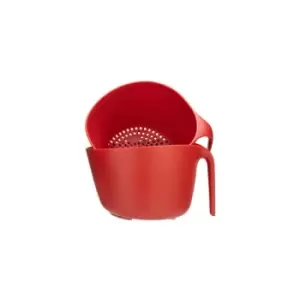 Fusion Twist Mixing Bowl & Colander Set Red