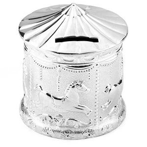 image of Bambino Silver Plated Carousel Money Box