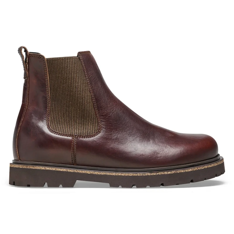Image of Birkenstock Boots Birkenstock Highwood Slip On Men Natural Leather Marron Male 43 Etroit