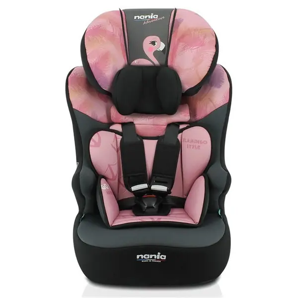 image of NANIA Race I Flamingo Adventure 76-140cm Car Seat 1 Pink 40717106027