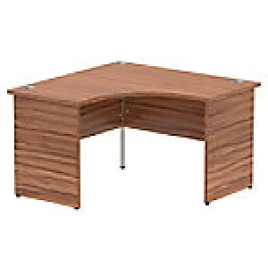 image of Impulse 1200 Corner Desk Panel End Leg Desk Walnut