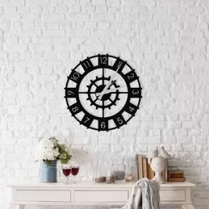 Patara Clock Black Decorative Metal Wall Clock