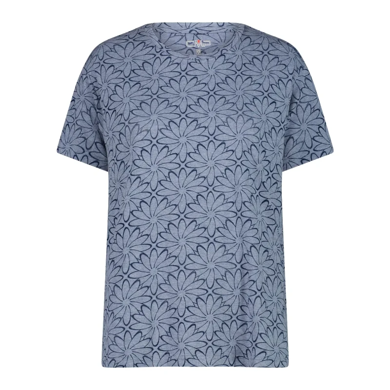 Image of CMP Floral Printed T-Shirt Women CMP Bleu Female 2XL