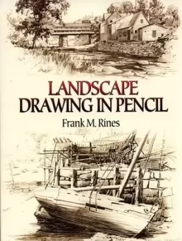 Image of Landscape drawing in pencil by Frank M Rines