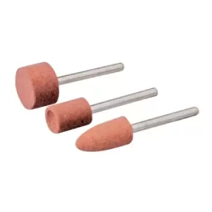 Image of Silverline Rotary Tool Grinding Stone Set 3pce - 9.5, 9.5 & 15.8mm Dia