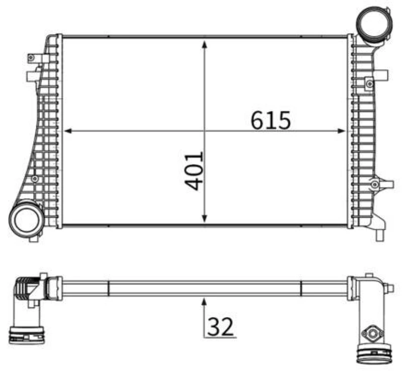 Image of MAHLE CI 166 000S Intercooler Intercooler,charger (468)