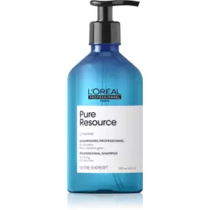 image of LOreal Professionnel Serie Expert Pure Resource Deep Cleanse Clarifying Shampoo For Oily Hair 500 ml