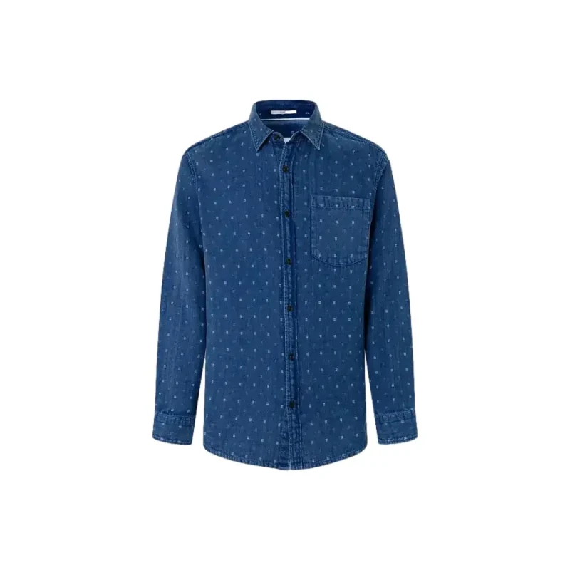Image of Pepe Jeans Long sleeve shirt Pepe Jeans Ronald Bleu Male XL