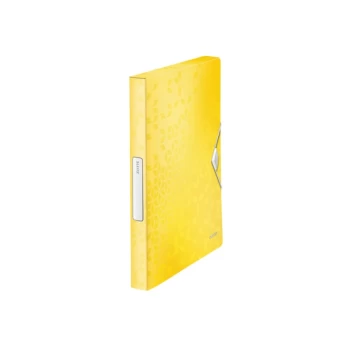 image of WOW Box File Polypropylene 250 Sheet Capacity Spine Width 30 MM A4. Yellow - Outer Carton of 5