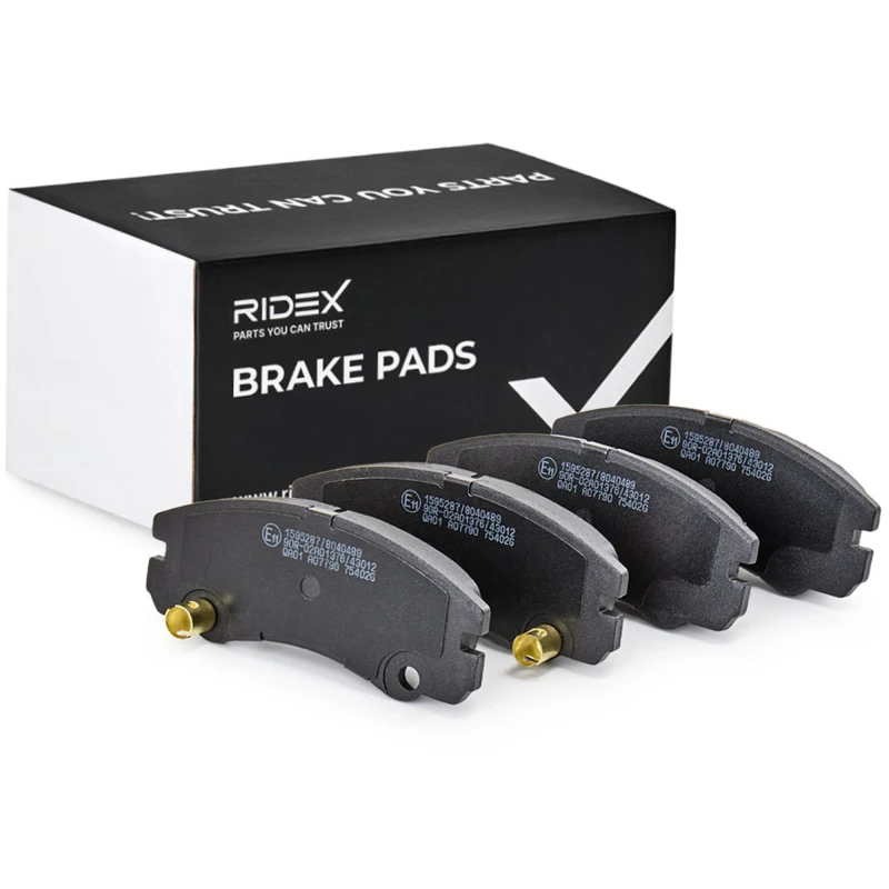 Image of RIDEX 402B0454 Brake pad set Front Axle, prepared for wear warning indicator Brake Pad Set,disc brake (402)