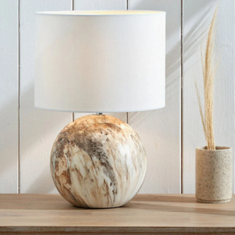 Image of Viejo Stone Effect Ceramic Table Lamp Natural