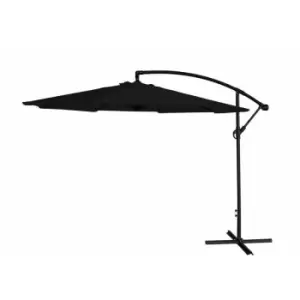 Airwave - 3m Banana Cantilever Parasol Umbrella - Black - Black