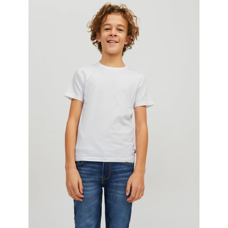 Image of Jack & Jones White Junior Organic Basic Tee White Boys 12Y 166854UK