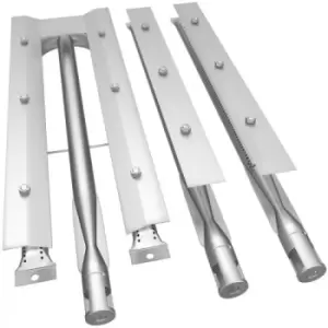 Image of VEVOR BBQ Burners Replacement, Stainless Steel Burner Grill Part Kit, 3 Packs BBQ Burners Replacement, Grill Burner Replacement w/ Air Flap Barbecue R