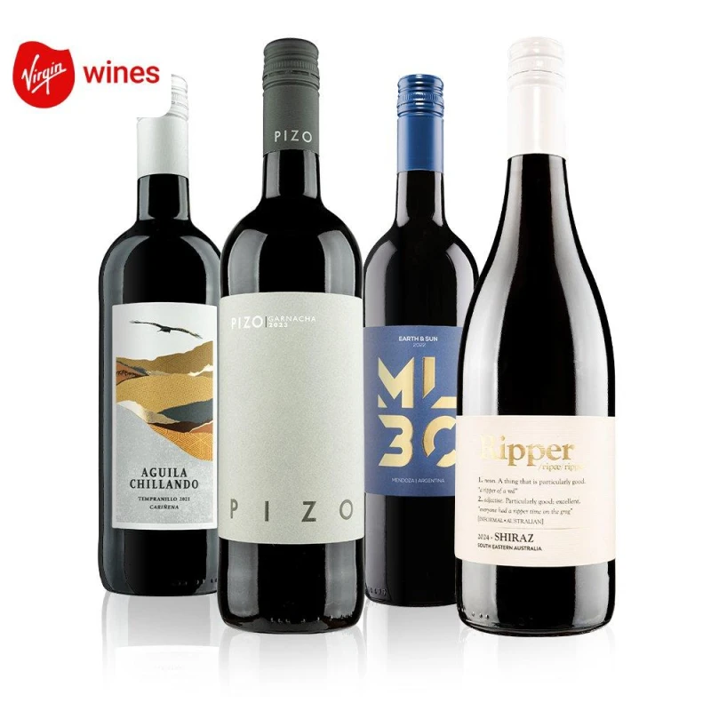 Image of Virgin Wines The fantastic red four bottle selection Red unisex 4