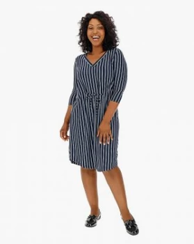 image of I.scenery V Neck Stripe Dress