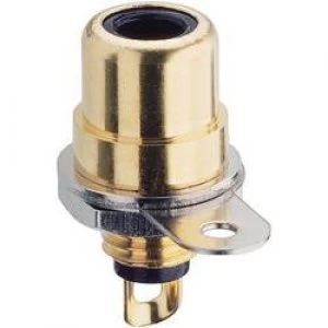 Image of RCA connector Socket vertical vertical Number of pins 2 Black Lumberg BTO 1 V