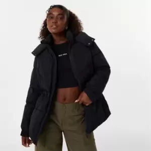 Image of Jack Wills Bungee Waist Padded Jacket - Black