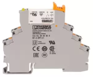 image of Phoenix Contact, 24V dc Coil Non-Latching Relay SPDT, 1mA Switching Current DIN Rail, Single Pole, 2903368