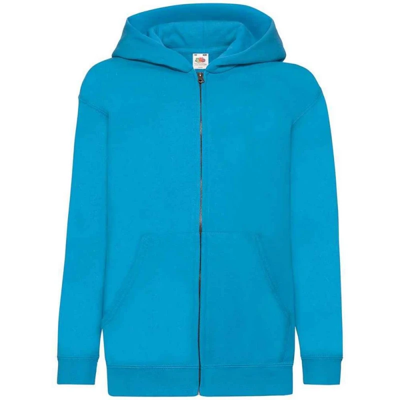 Image of Fruit of the Loom Hooded Sweatshirt in Dark Blue Size: 12-13 Years Dark Blue Unisex 12-13 Years