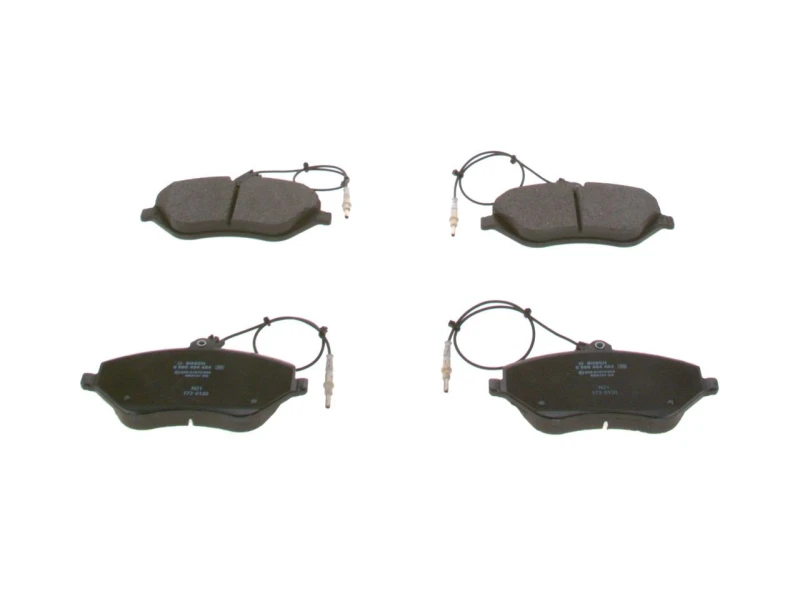 Image of Bosch 0 986 494 484 Brake pad set with integrated wear sensor, with anti-squeak plate Low-Metallic Brake Pad Set,disc brake (402)