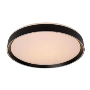 Image of Nuria Modern Flush Ceiling Light - Ø50cm - LED Dim. - 1x36W 2700K - 3 StepDim - Black