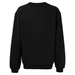 Image of UCC 50/50 Mens Heavyweight Plain Set-In Sweatshirt Top (S) (Black)