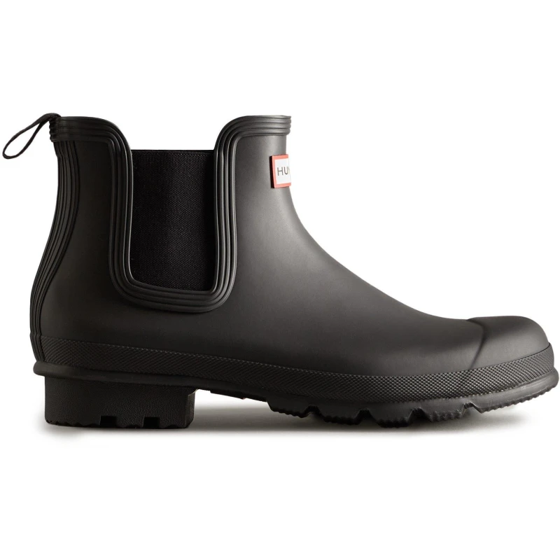 Image of Hunter Mens Original Chelsea Waterproof Wellington Boots UK Size 7 (EU 40/41) Black HUN085-BLACK-7
