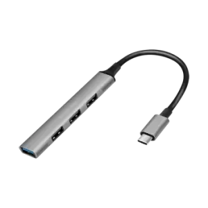 Image of LogiLink USB 3.0 Hub, 4-port, USB-C, ultra-slim, aluminum, grey