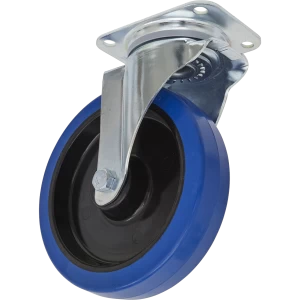 image of Sealey Swivel Plate Castor Blue Elastic 200mm