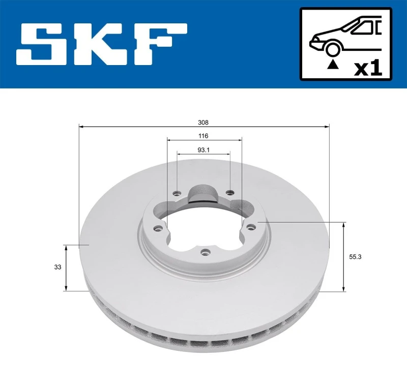 Image of SKF Brake disc SKF VKBD 81283 V1