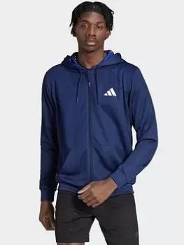 Image of adidas Train Essentials Seasonal Training Full-zip Jacket, Dark Blue, Size 2XL, Men