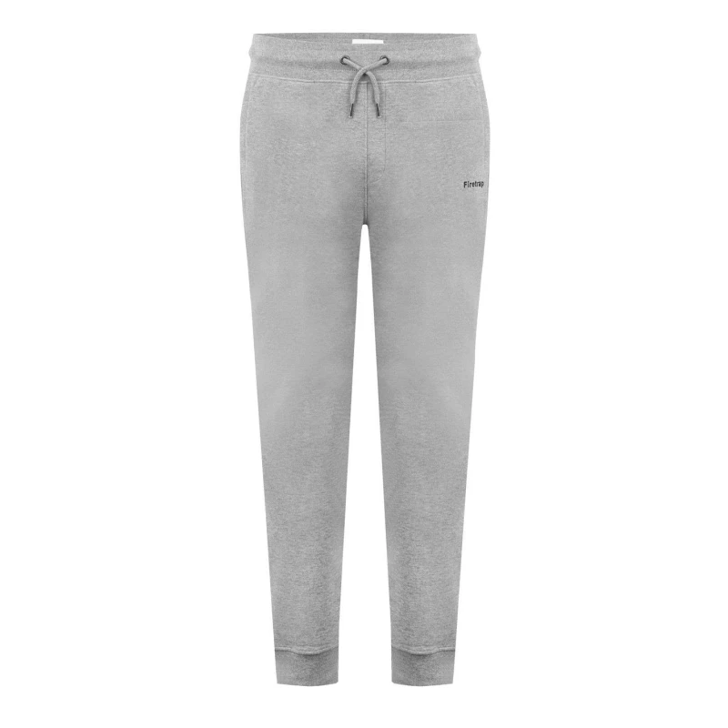 Image of Firetrap Mens Slim Joggers Closed Hem Fleece Jogging Bottoms S Grey 48843125350