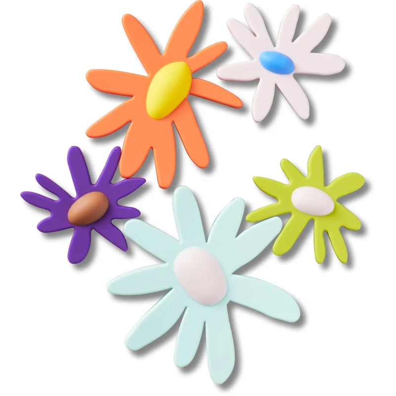Image of Crocs Shoe accessory Crocs Crafted Daisy (x5) Blanc Unisex TU