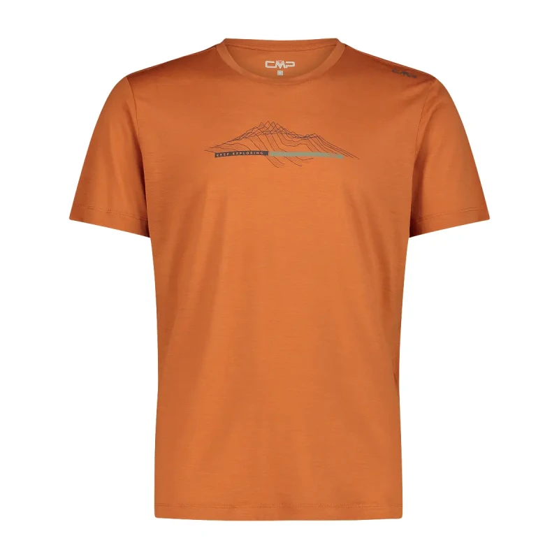 Image of CMP Merino wool crew neck T-Shirt CMP Orange Male 2XL
