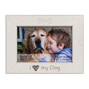 Image of 6" x 4" - Best of Breed Ivory Photo Frame - I Love My Cat