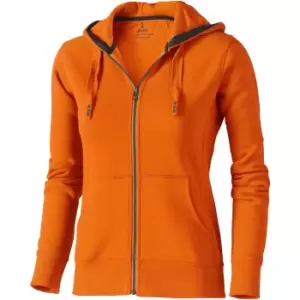 image of Elevate Womens/Ladies Arora Hooded Full Zip Sweater (L) (Orange)