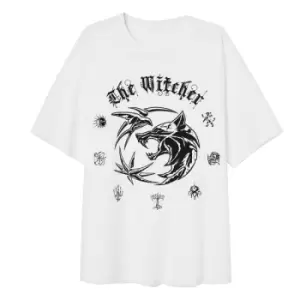 Image of Witcher, The - Symbol (SuperHeroes Inc. Womens Oversized T-Shirt) Small