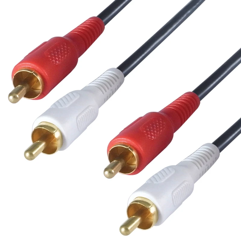 Image of connektgear 5m 2 x RCA/Phono Audio Cable - Male to Male - Gold Connect