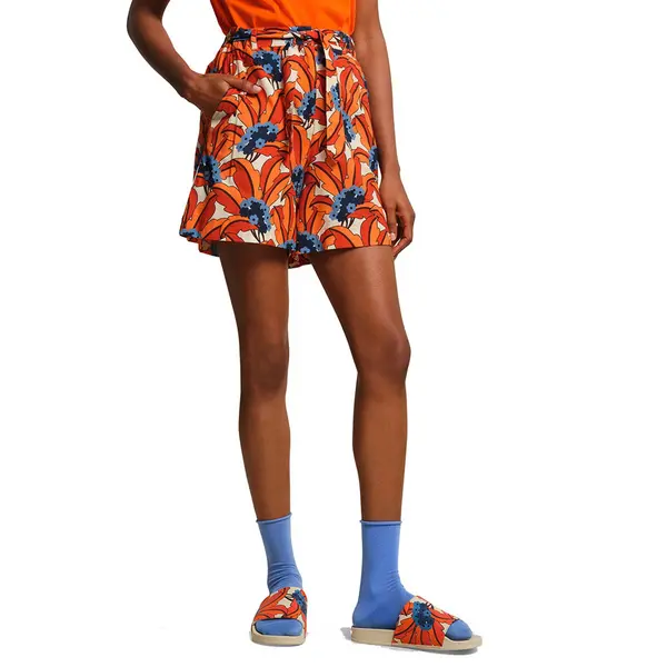 Image of Regatta Womens Orla II Lightweight Summer Shorts 10 - Waist 27' (68cm), Inside Leg 31' Orange Tropical RWJ313-NIQ-10